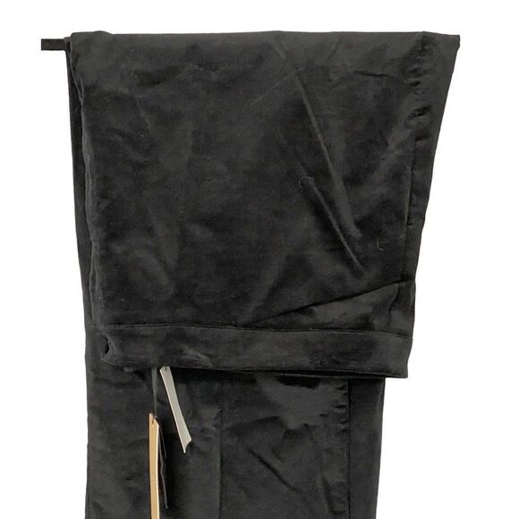 Halogen Black Velvet Wide Leg Trousers Pants Sz 22 Front & Back Pockets NEW - Picture 2 of 6